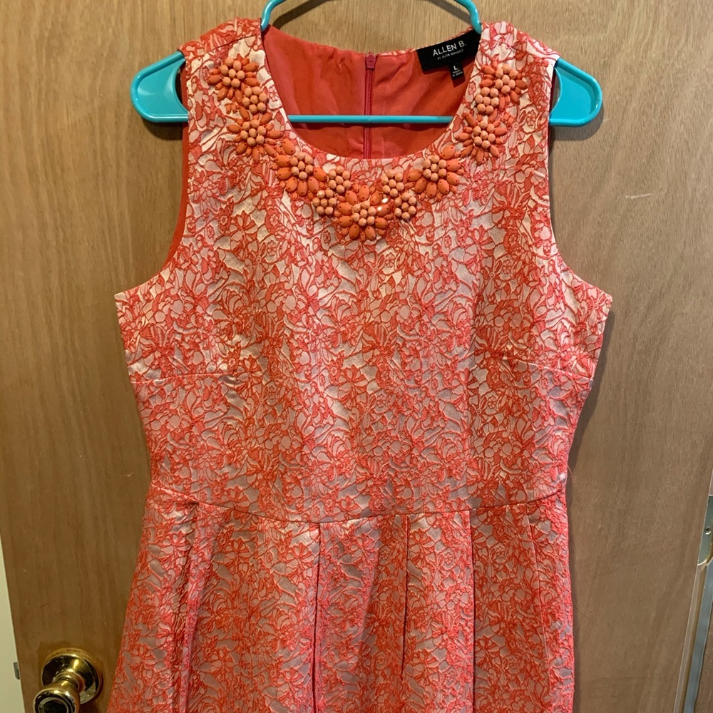 Dress with embellished collar